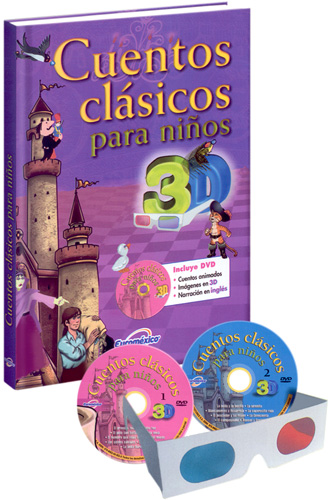 Cuentos Clásicos para Niños 3D con 2 DVDs - Libros MX