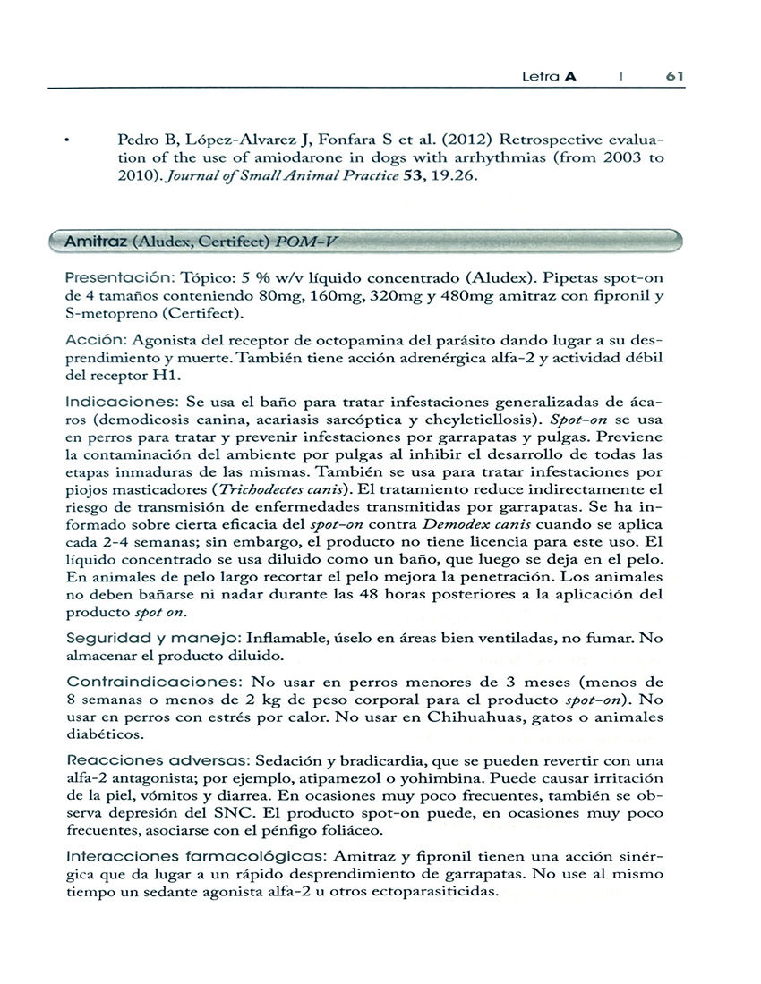 Vademécum Farmacológico Para Perros Y Gatos. 9a Edición, Parte “A ...